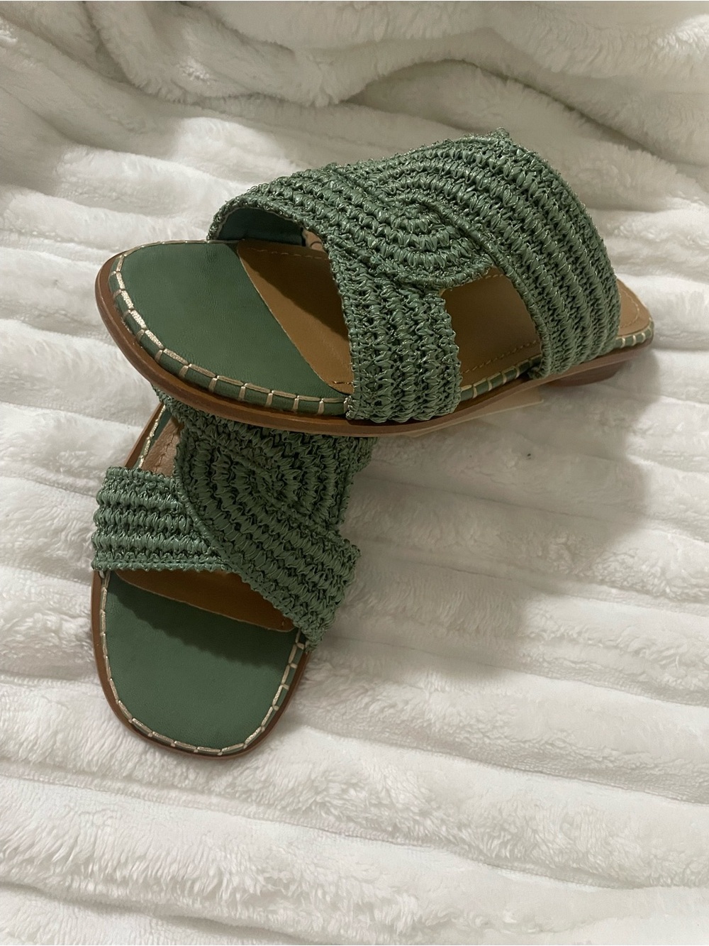 BareTraps Origins Braided Slide Sandals in Sage Green - Picture 7 of 10